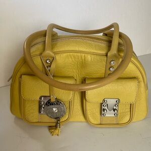 Cindy Says Couture Bag yellow/mustard leather made in Brazil
